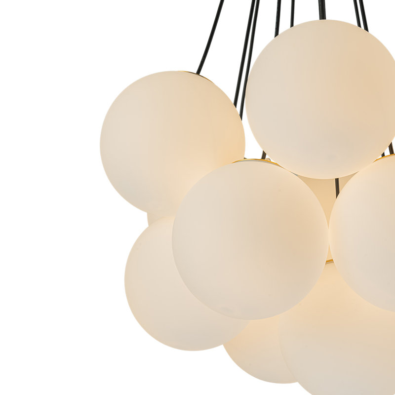 Mercer41 13 - Light Glass Bubble Cluster Chandelier Mercer41 13 - Light Glass Bubble Cluster Chandelier